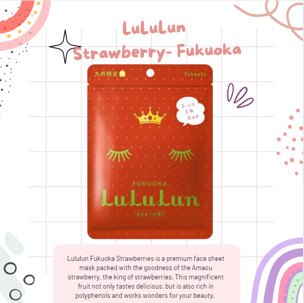 LuLuLun Strawberry Fukuoka Face Mask