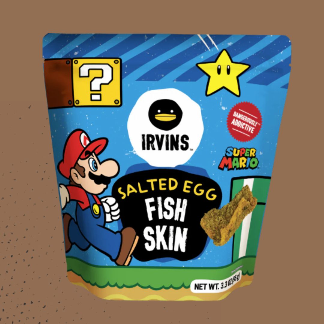 IRVINS Super Mario Hot Boom Salted Egg Fish Skin